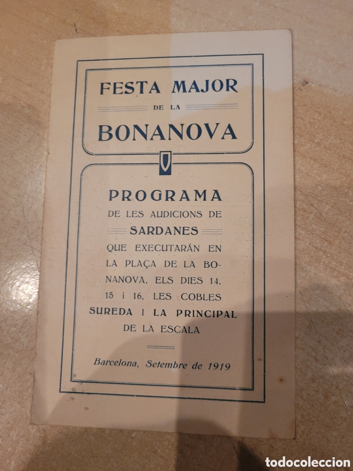 Coleccionismo: Festa major BONANOVA 1919 - Foto 3