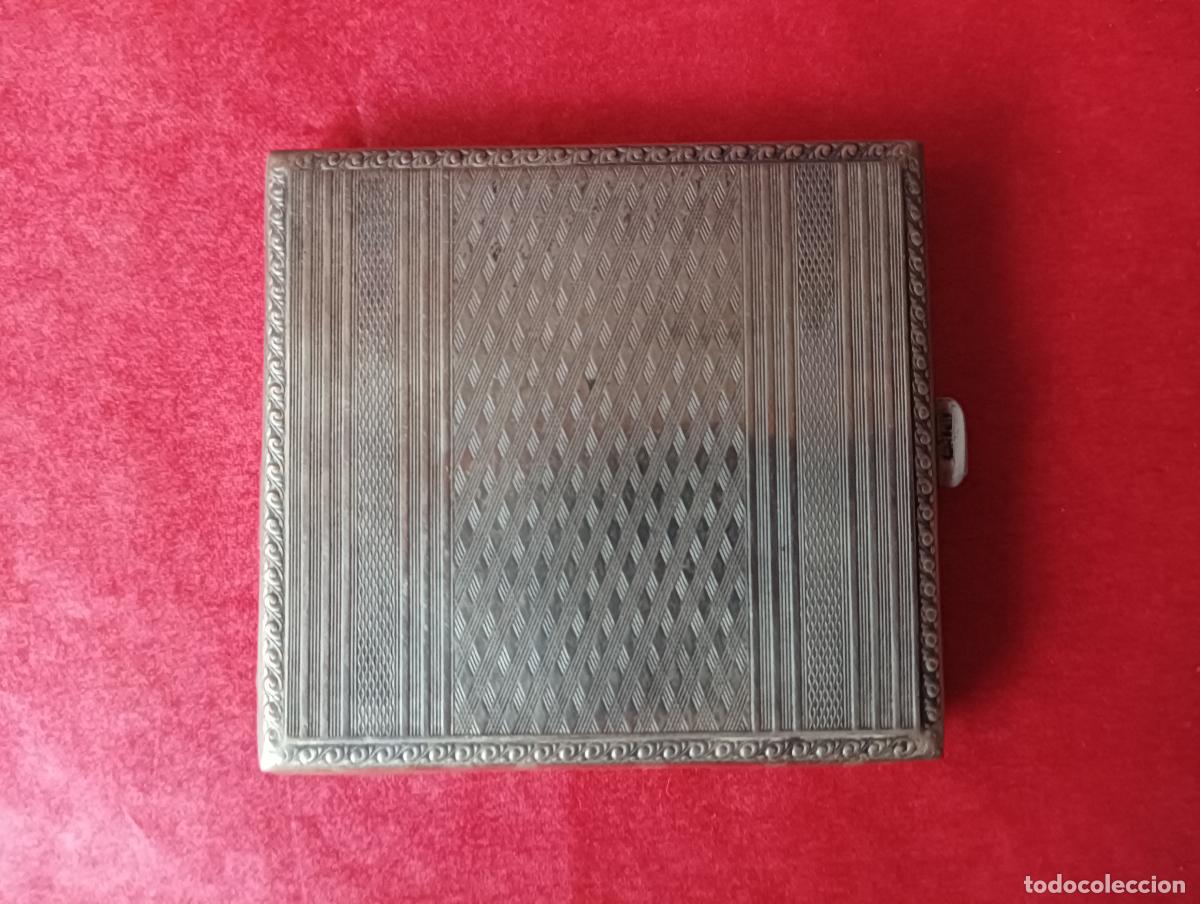 Coleccionismo: Caja de alpaca para cigarrillos . - Foto 2