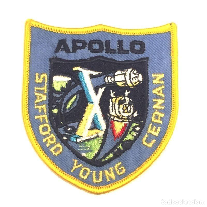 Collezionismo: NASA MISI&Oacute;N APOLLO X, STAFFORD, YOUNG. CERNAN. PARCHE EE.UU VINTAGE BORDADO 3,5x3 PULGADAS (USA P-7)