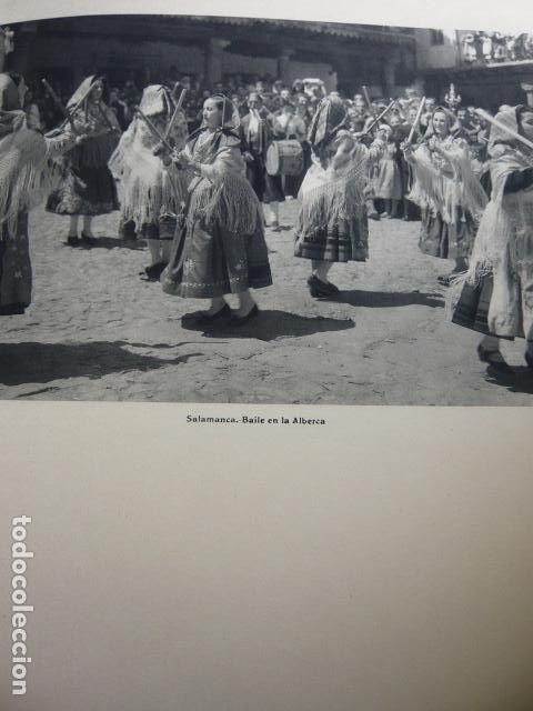 Coleccionismo: LA ALBERCA SALAMANCA TIPOS ANTIGUA LAMINA A&Ntilde;OS 40 IMPRESA EN HUECOGRABADO 25 X 30 CM