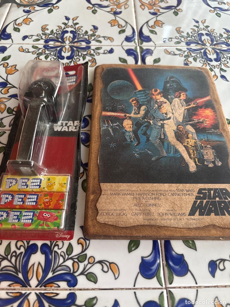 Coleccionismo: Mini Cuadro madera star wars - Foto 3