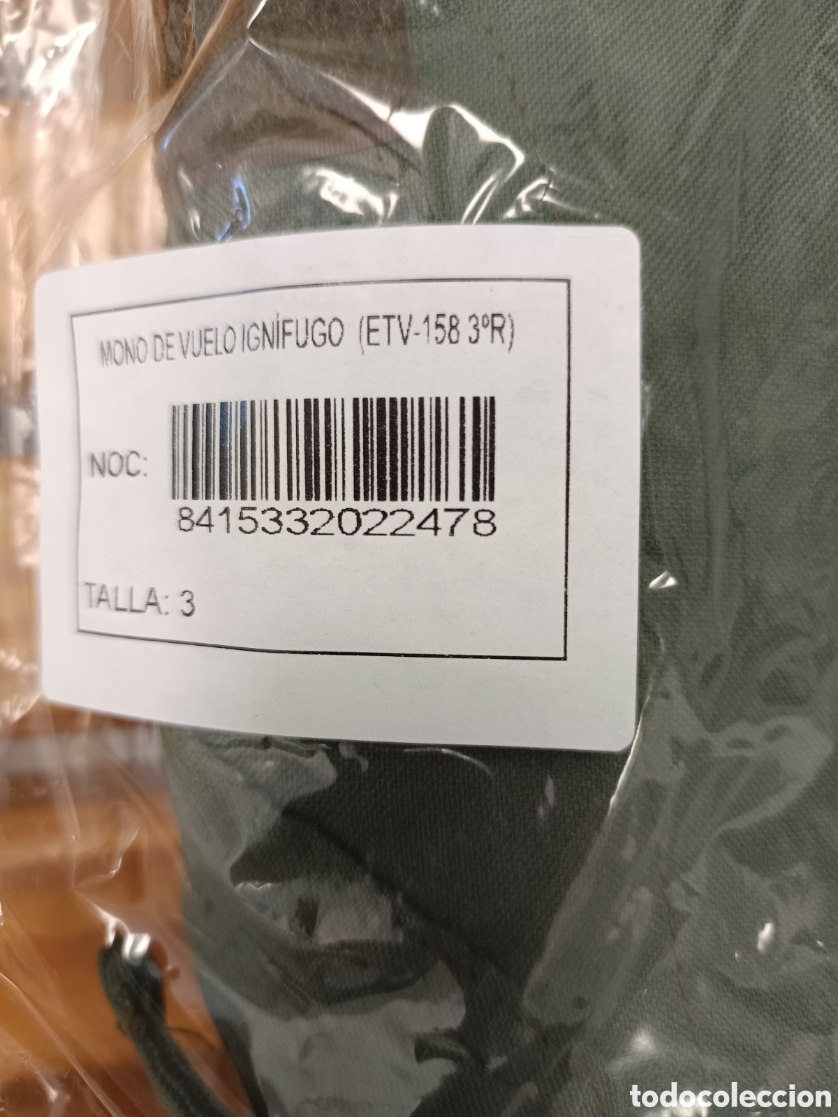 Coleccionismo: Mono de vuelo Militar Verde - Foto 4