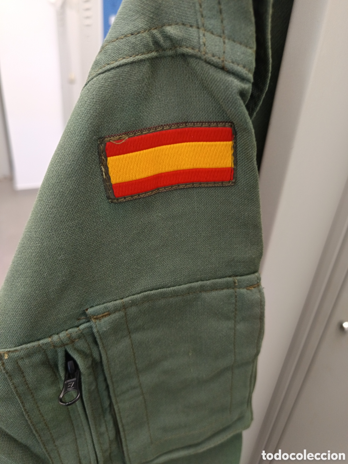 Coleccionismo: Mono de vuelo Militar Verde - Foto 8