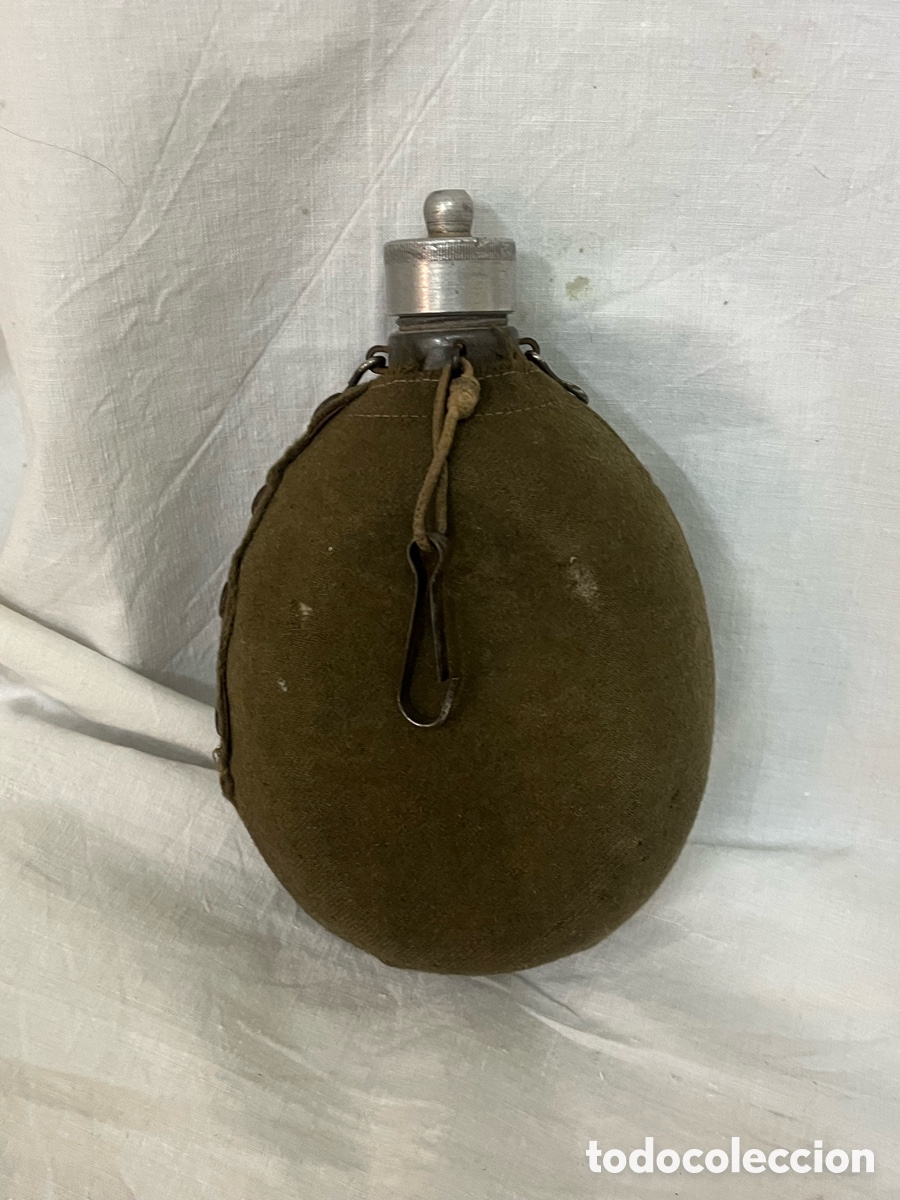 Coleccionismo: ANTIGUA CANTIMPLORA MILITAR DE ALUMINIO - Foto 2