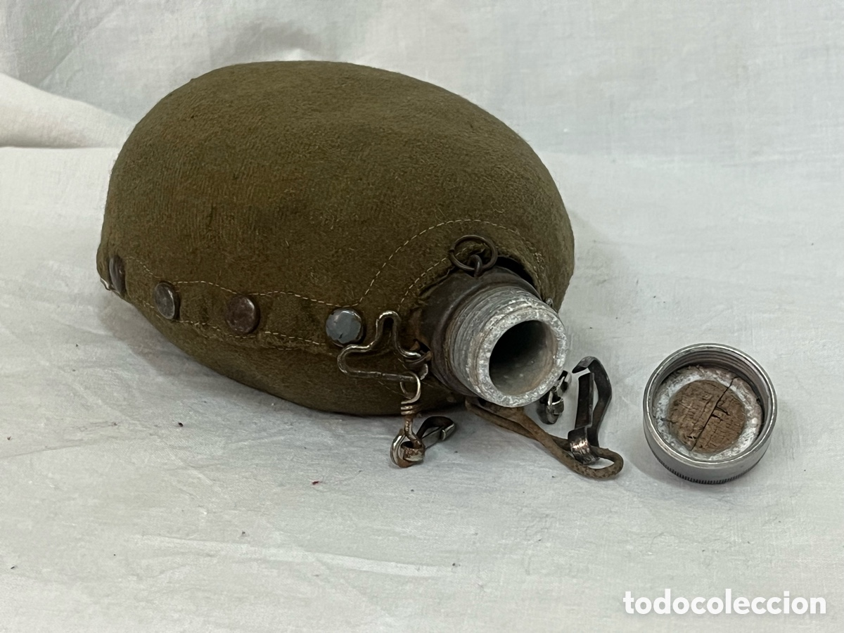 Coleccionismo: ANTIGUA CANTIMPLORA MILITAR DE ALUMINIO - Foto 4