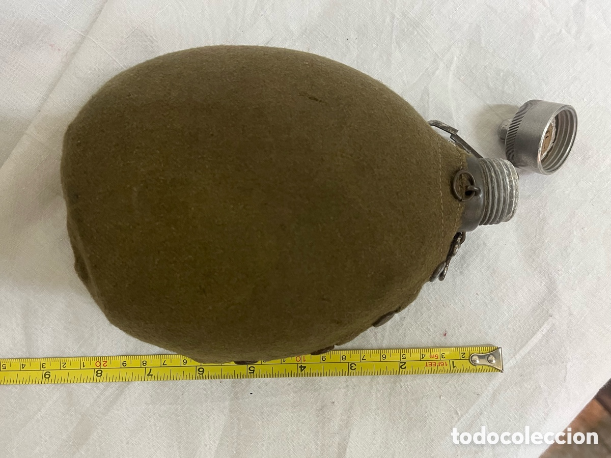 Coleccionismo: ANTIGUA CANTIMPLORA MILITAR DE ALUMINIO - Foto 5