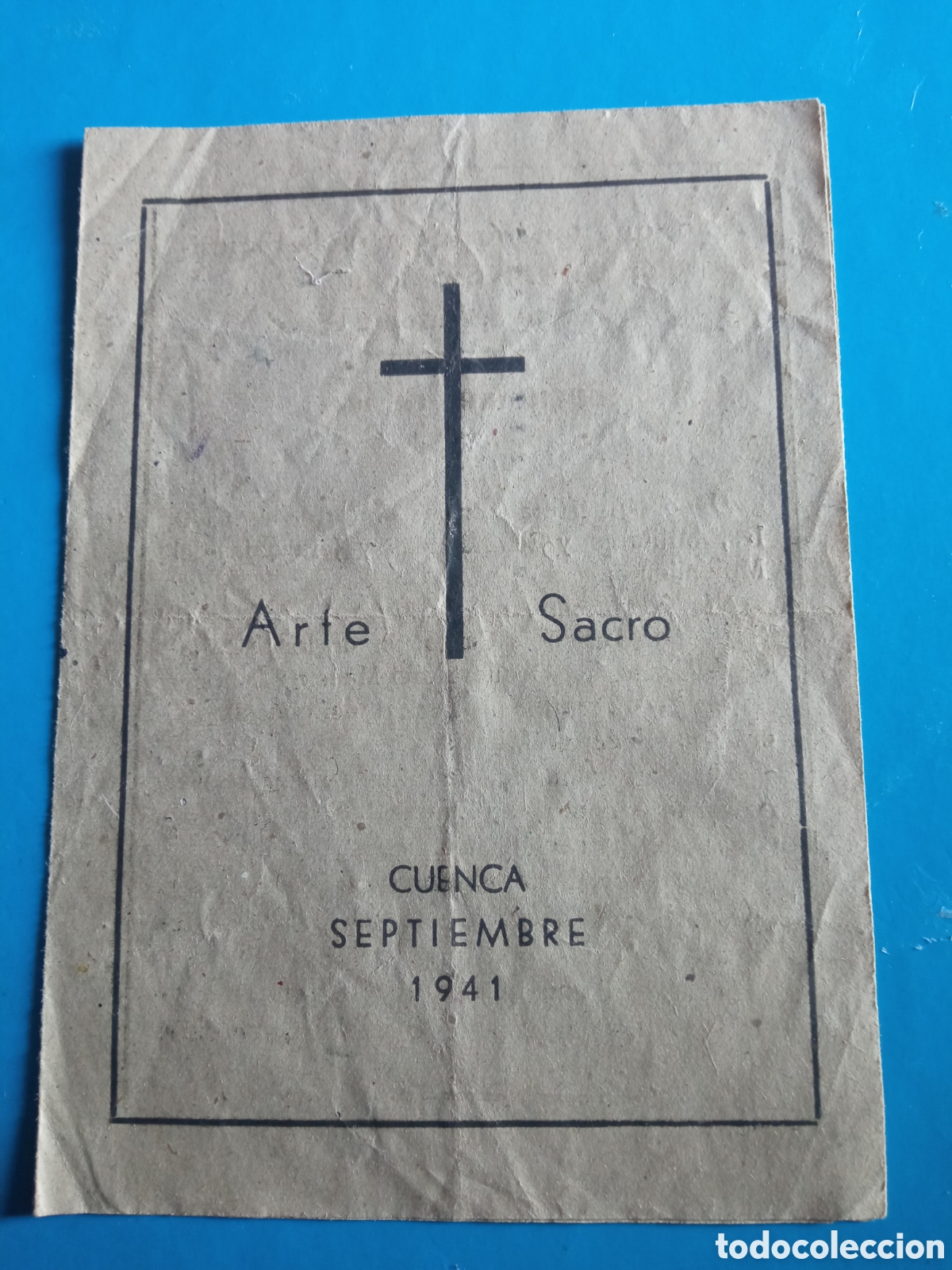 Coleccionismo: Programa de la Exposici&oacute;n Arte Sacro, Cuenca 1941 - Foto 1