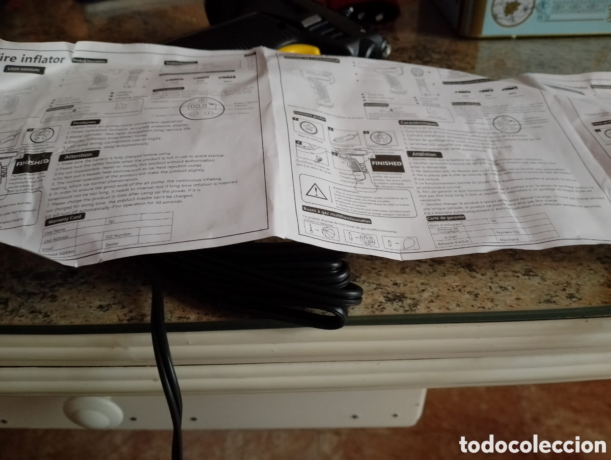 Coleccionismo: Inflador de neum&aacute;ticos electrico - Foto 7