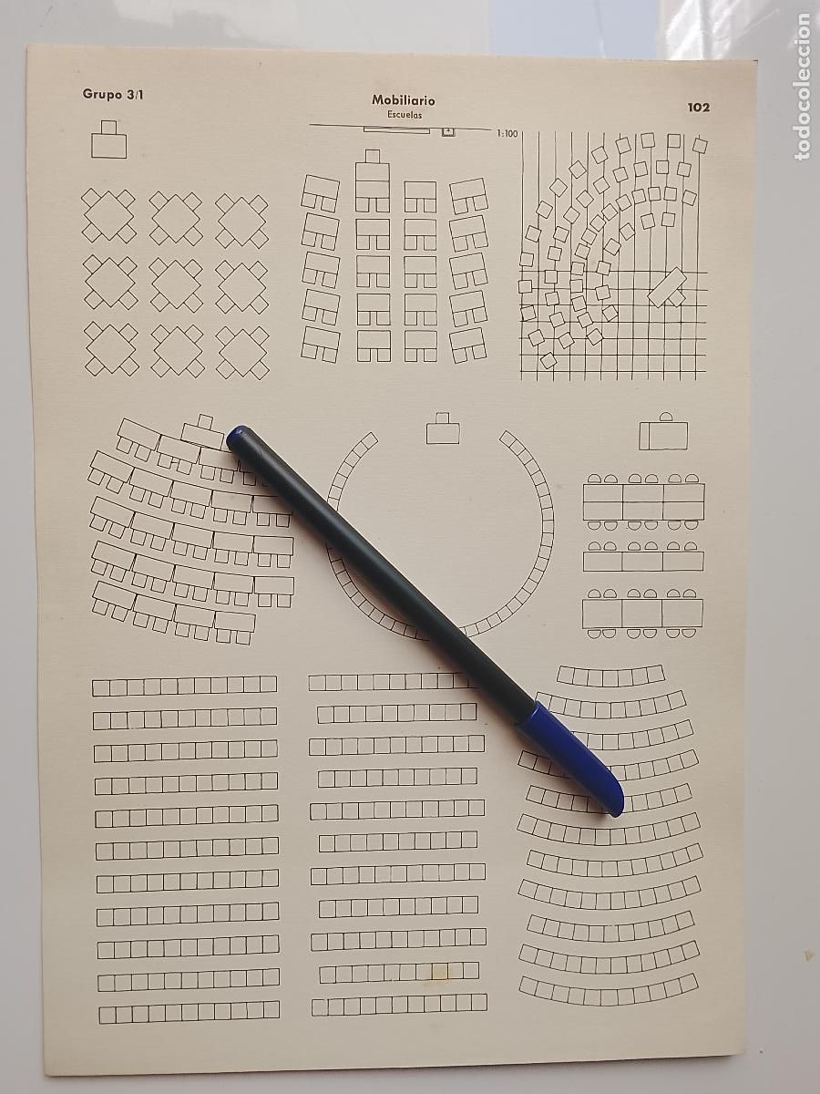 Sammelleidenschaft Papier: antigua lamina original para enmarcar arquitectura - MOBILIARIO