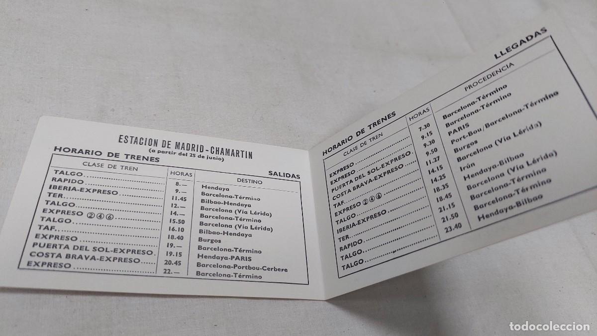 Coleccionismo: Horarios Renfe Chamartin junio 1969 - Foto 2