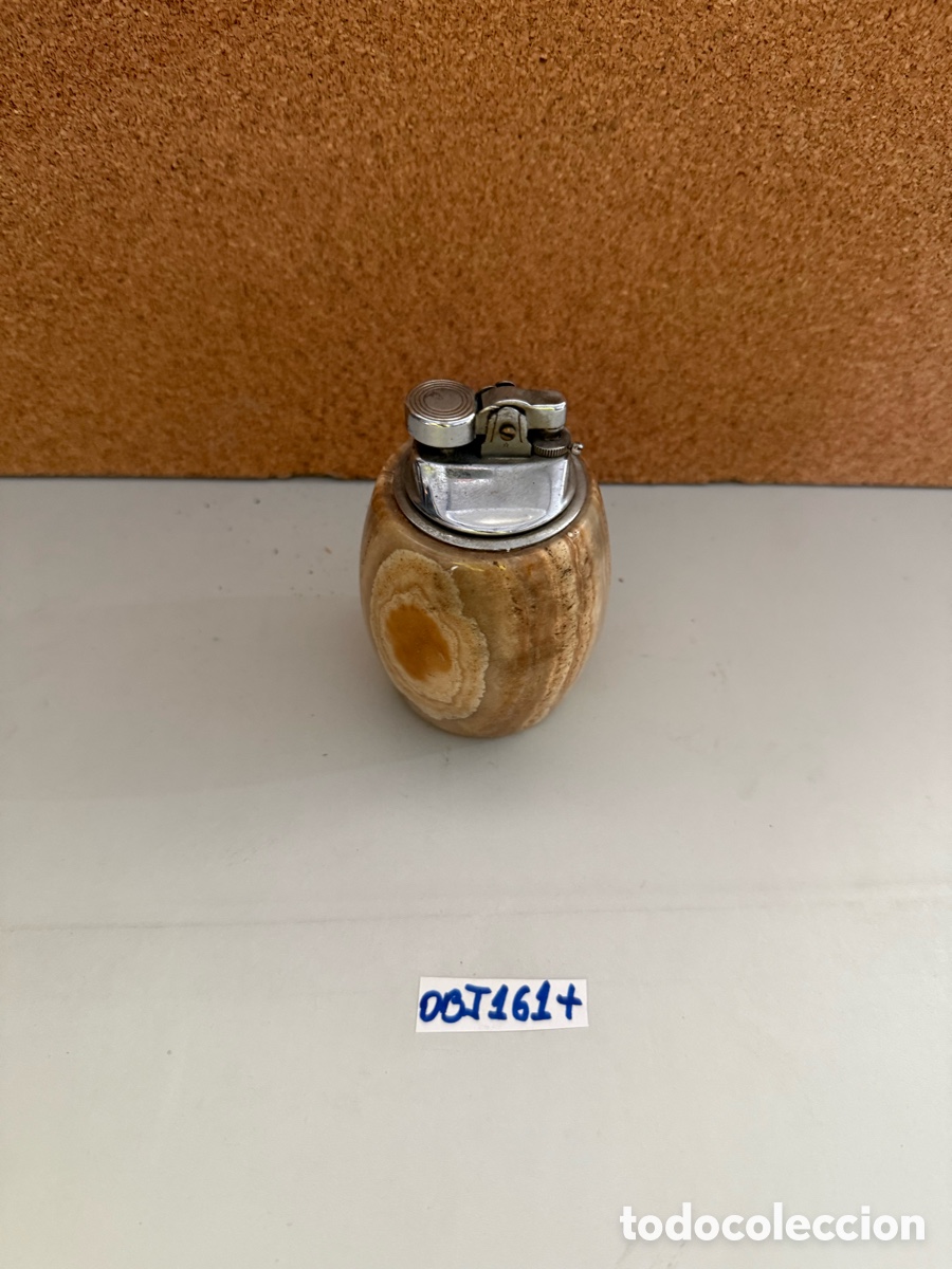 Coleccionismo: Antiguo mechero de mesa alabastro - Foto 2