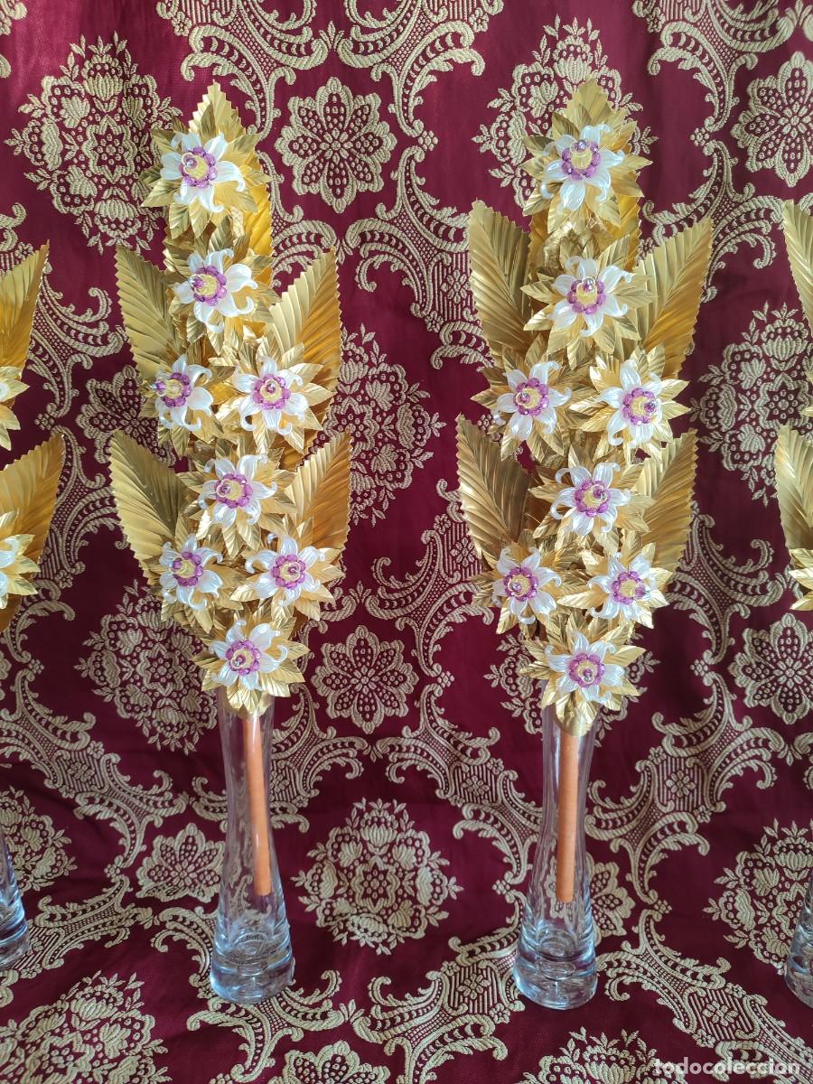 Coleccionismo: Cuatro ramos flores de talco - Foto 9
