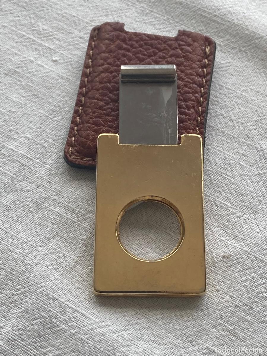 Coleccionismo: ANTIGUO CORTA PUROS CON FUNDA - Foto 1