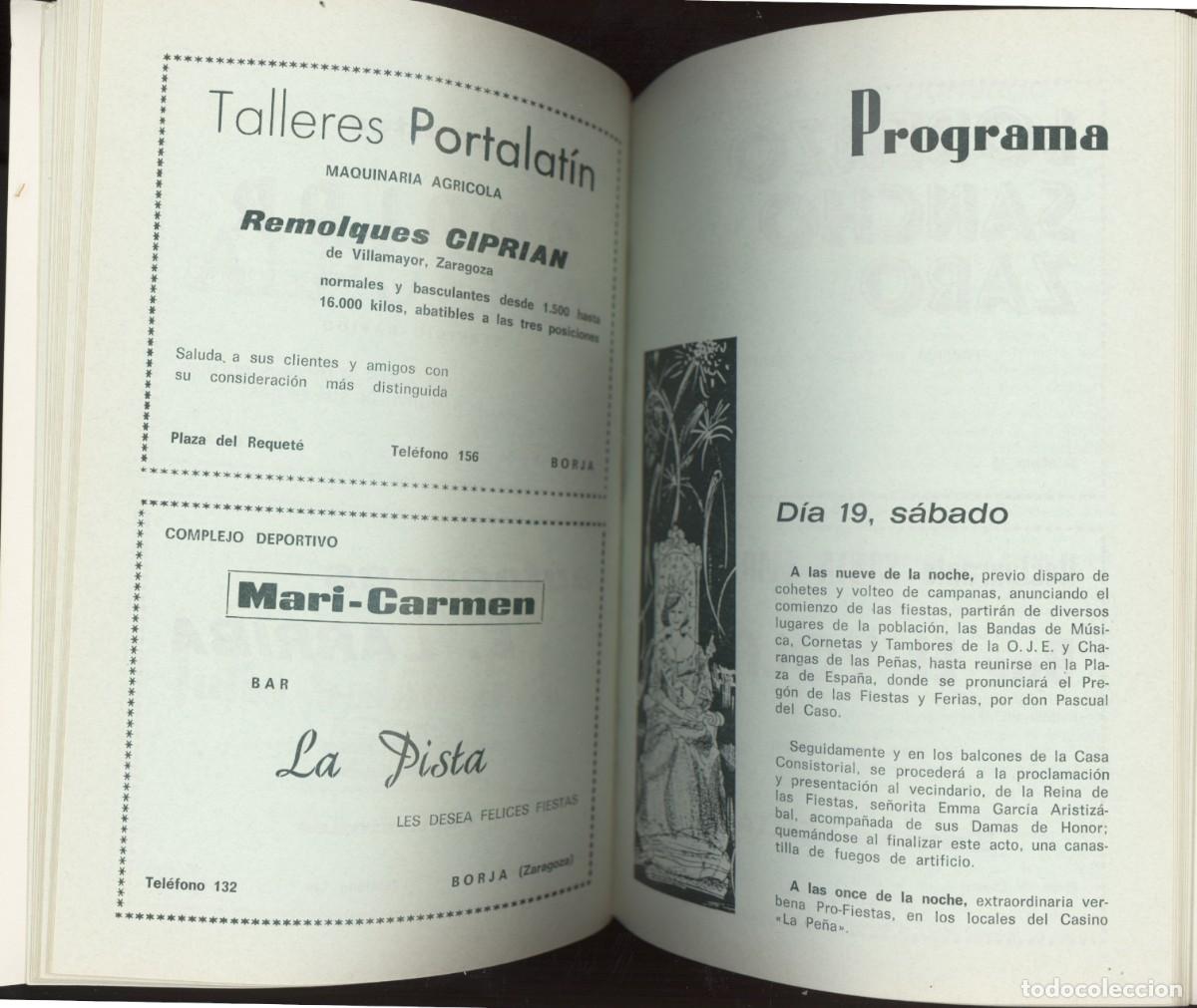 Coleccionismo: Borja. Programa de fiestas. 1970. - Foto 3