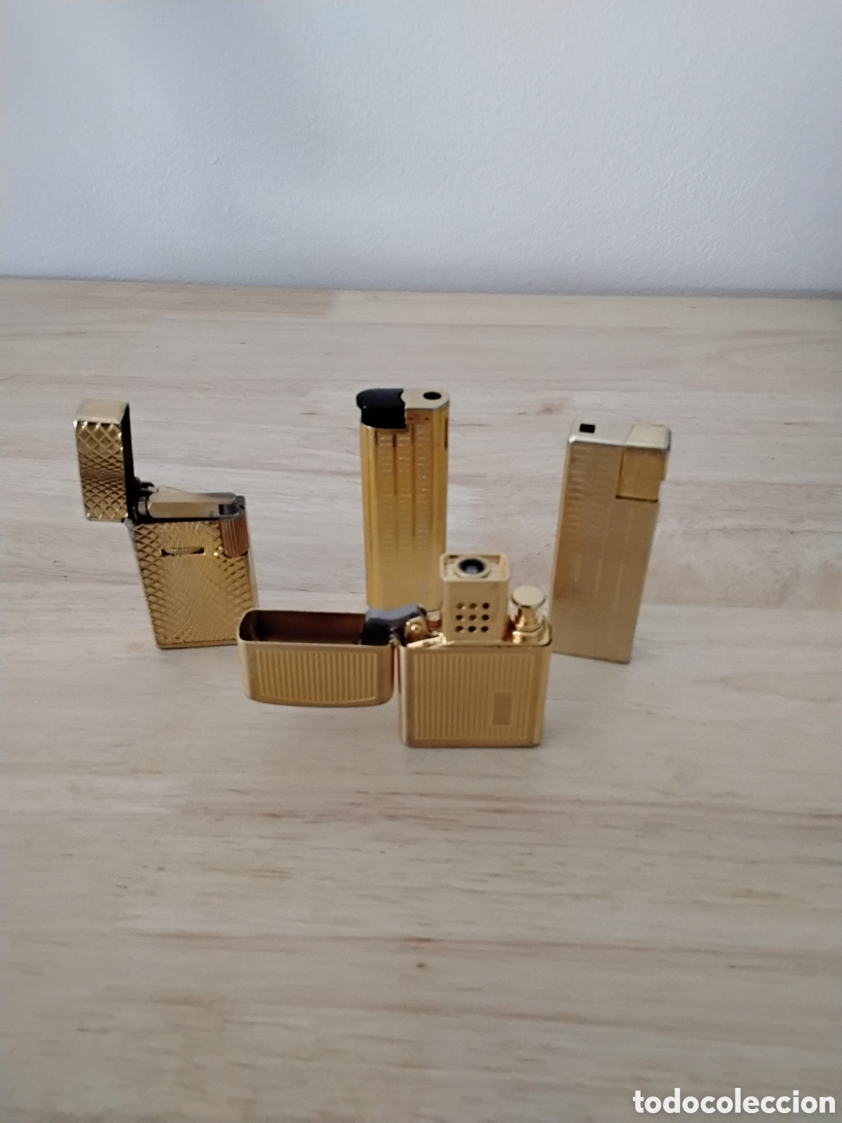 Coleccionismo: CUATRO MECHEROS DORADOS - Foto 2