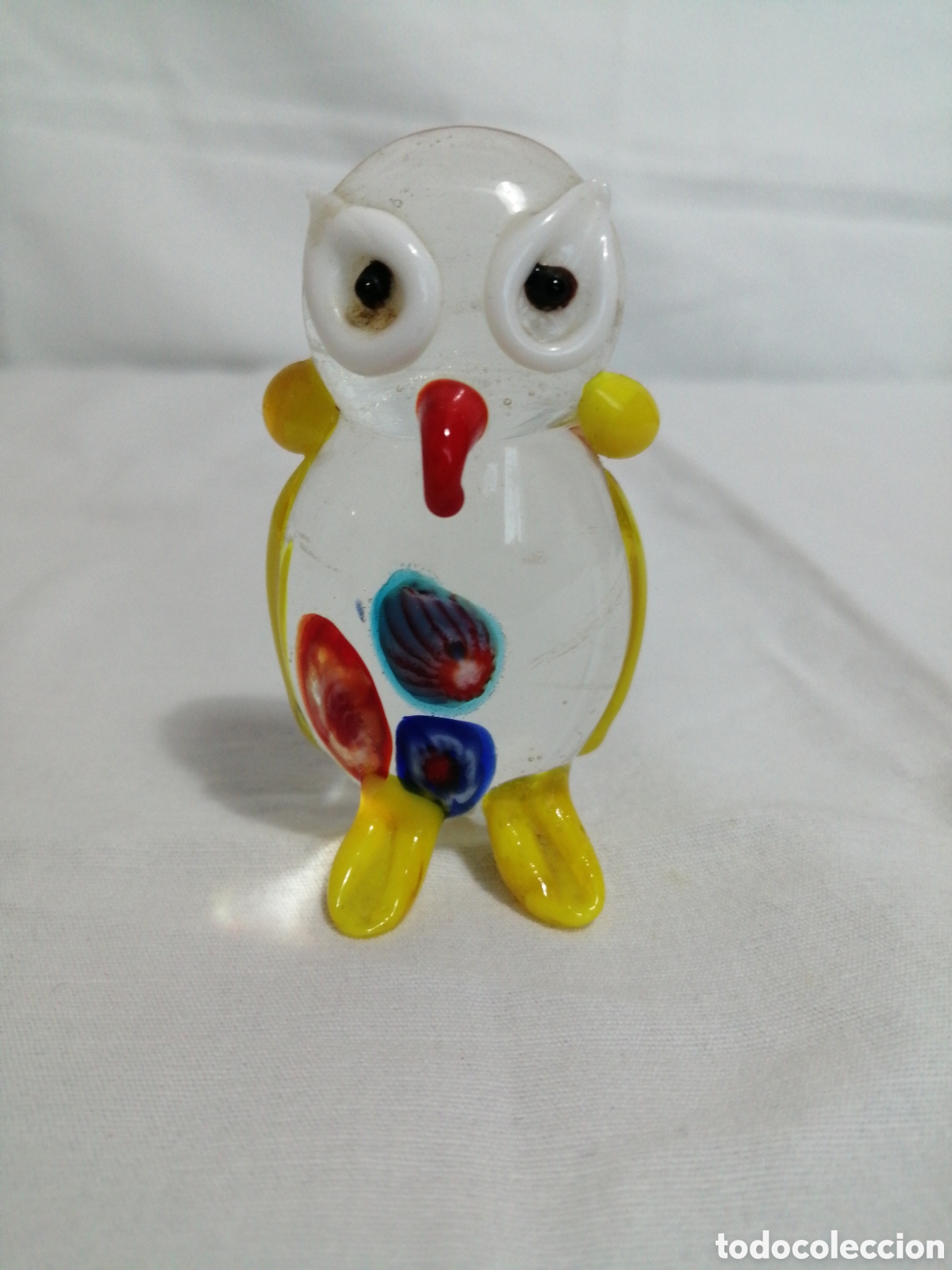 Coleccionismo: Figura de b&uacute;ho en cristal - Foto 1