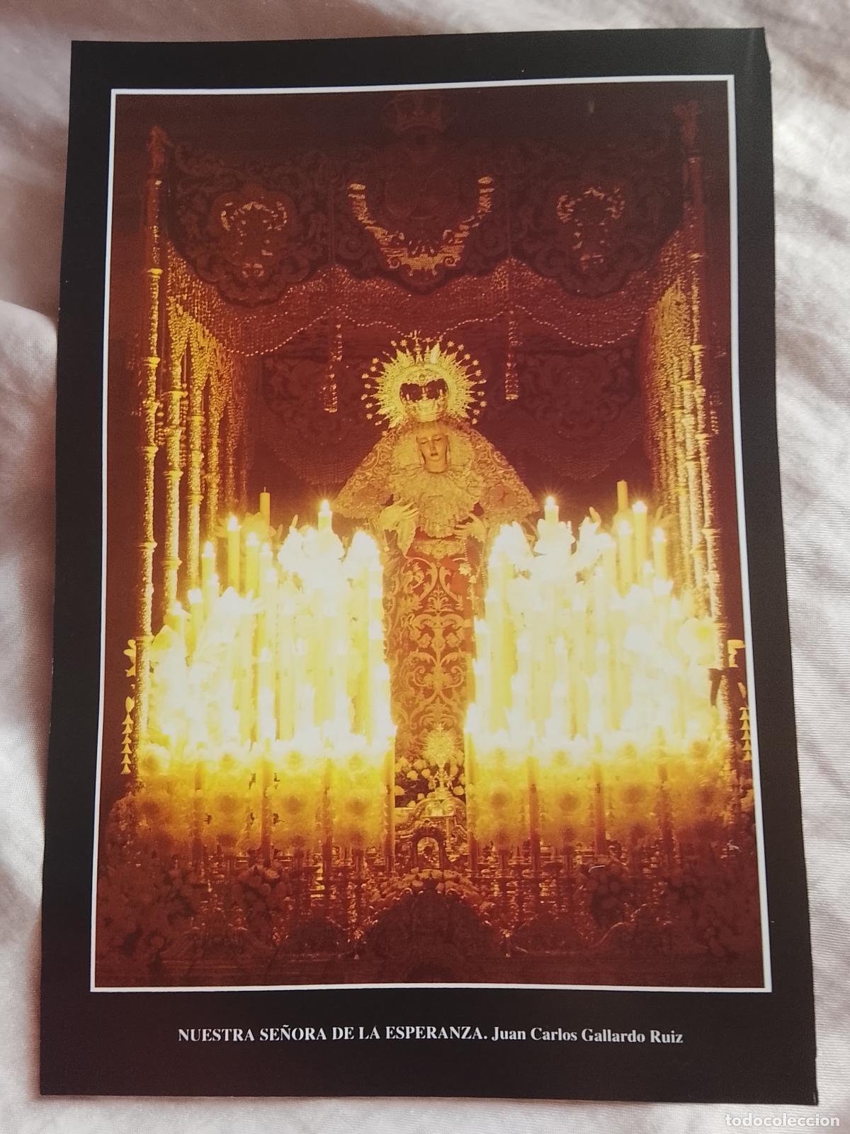 Collectionnisme: 24,5x16,5 cm lamina RELIGIOSA color semana santa sevilla - VIRGEN DE LA ESPERANZA
