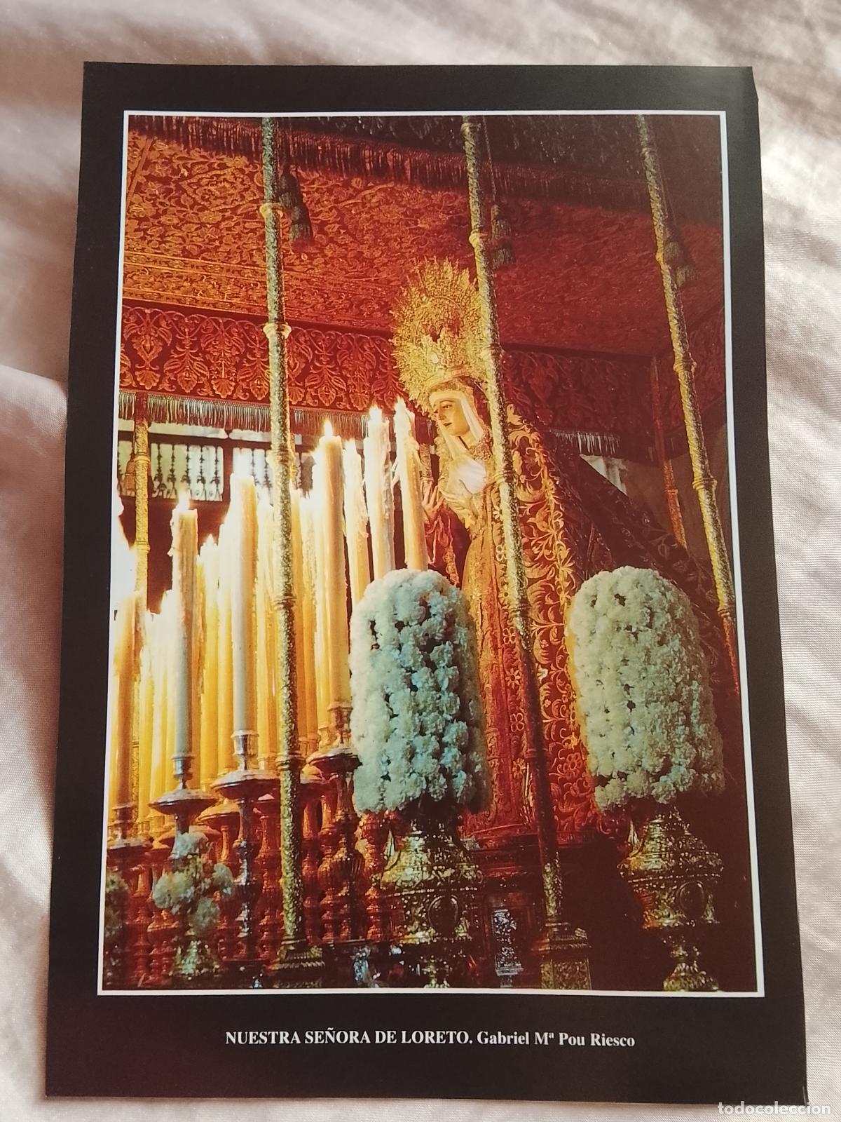 Collectionnisme: 24,5x16,5 cm lamina RELIGIOSA color semana santa sevilla - VIRGEN DE LORETO