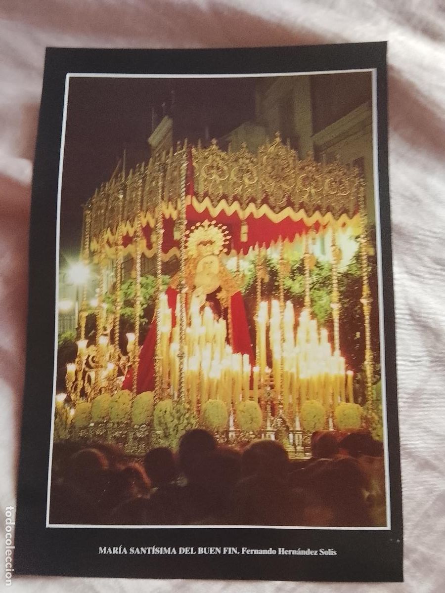 Collectionnisme: 24,5x16,5 cm lamina RELIGIOSA color semana santa sevilla - VIRGEN DEL BUEN FIN
