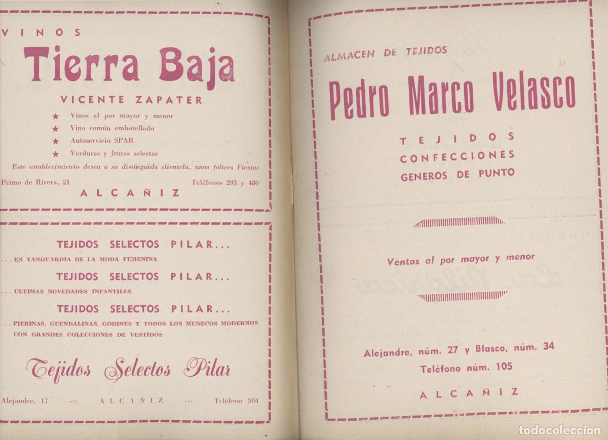 Coleccionismo: Alca&ntilde;iz. Programa de fiestas de 1962. - Foto 2