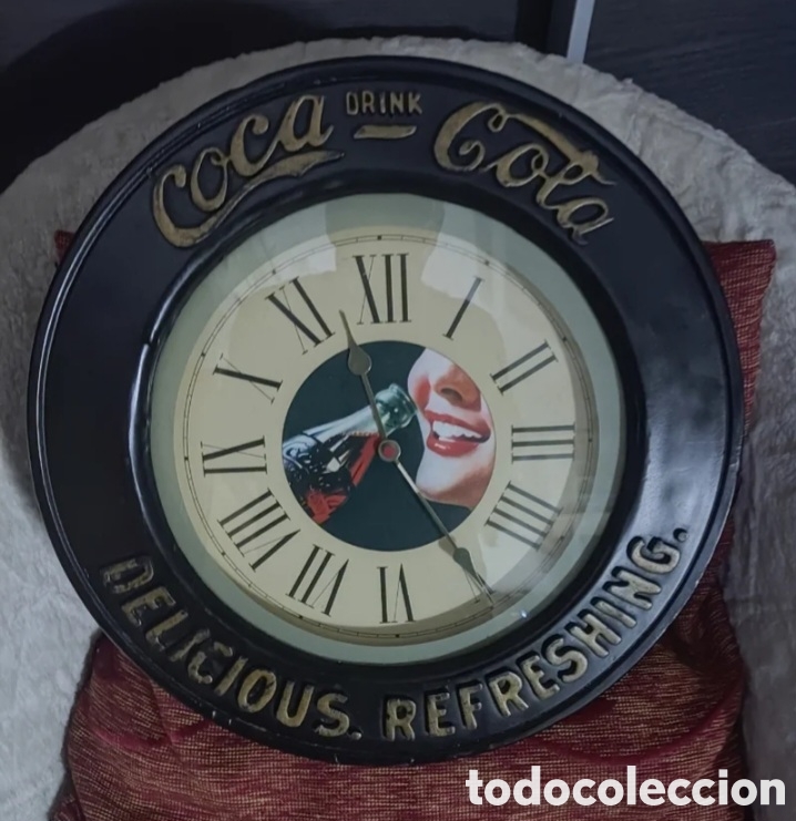 Coleccionismo: Reloj de coca cola madera - Foto 3