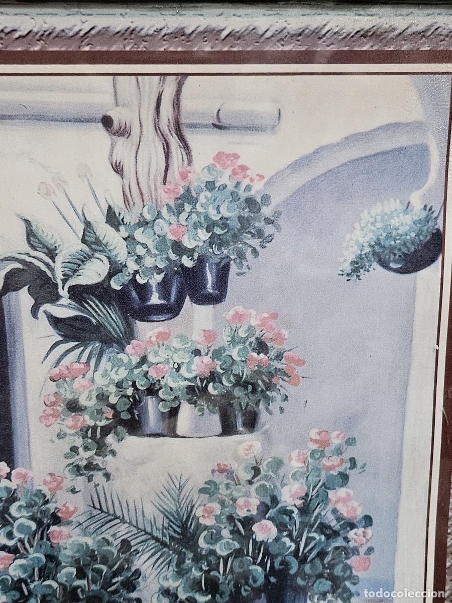 Coleccionismo: cuadro con lamina de los a&ntilde;os 80 - Foto 2