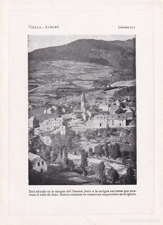 Coleccionismo: L&aacute;mina 752 Viella - Aubert / Est&aacute; situada en la margen del Garona , junto a la antigua carreter&hellip;