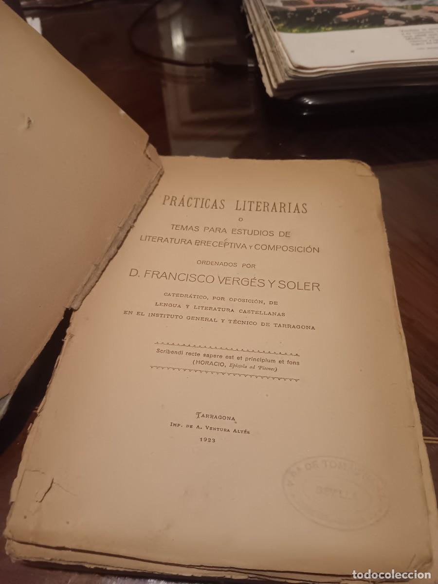 Coleccionismo: F verges y soler practicas literarias - Foto 2