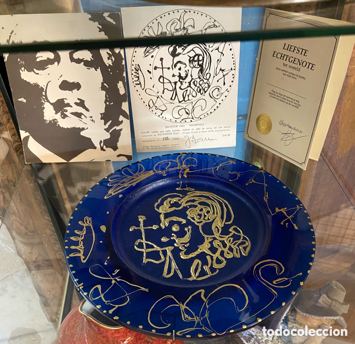 Coleccionismo: Plato Salvador Dal&iacute; - Certificado - Foto 3