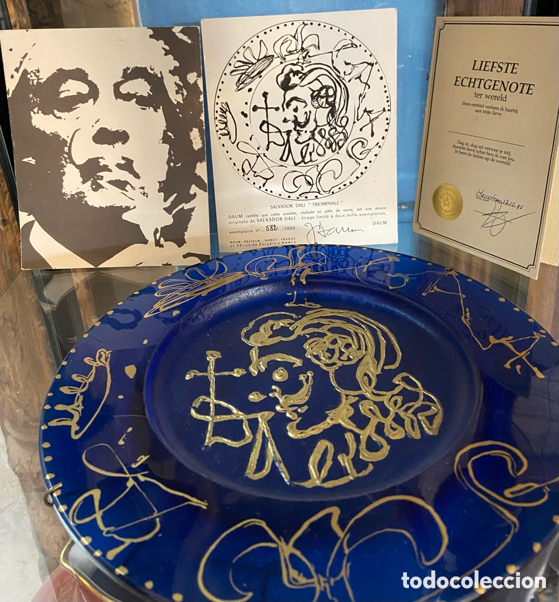 Coleccionismo: Plato Salvador Dal&iacute; - Certificado - Foto 4