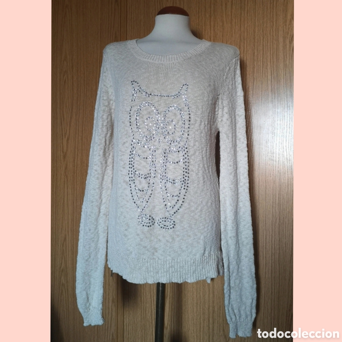 Coleccionismo: Jersey con b&uacute;ho de strass - Foto 2