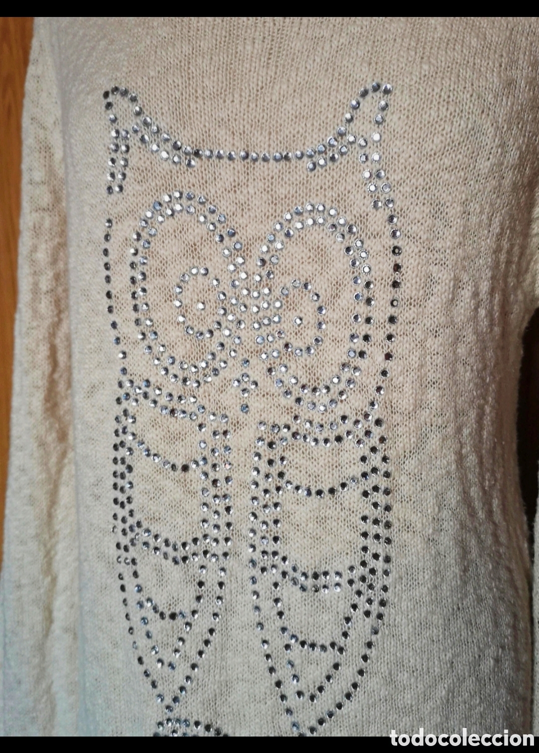 Coleccionismo: Jersey con b&uacute;ho de strass - Foto 1