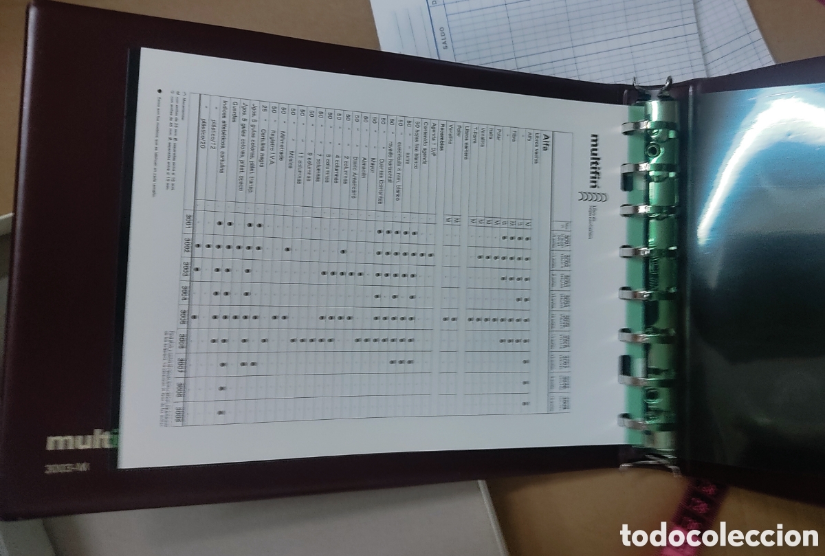 Coleccionismo: Libro hojas intercambiables Multifin Alfa 8 anillas - Foto 1