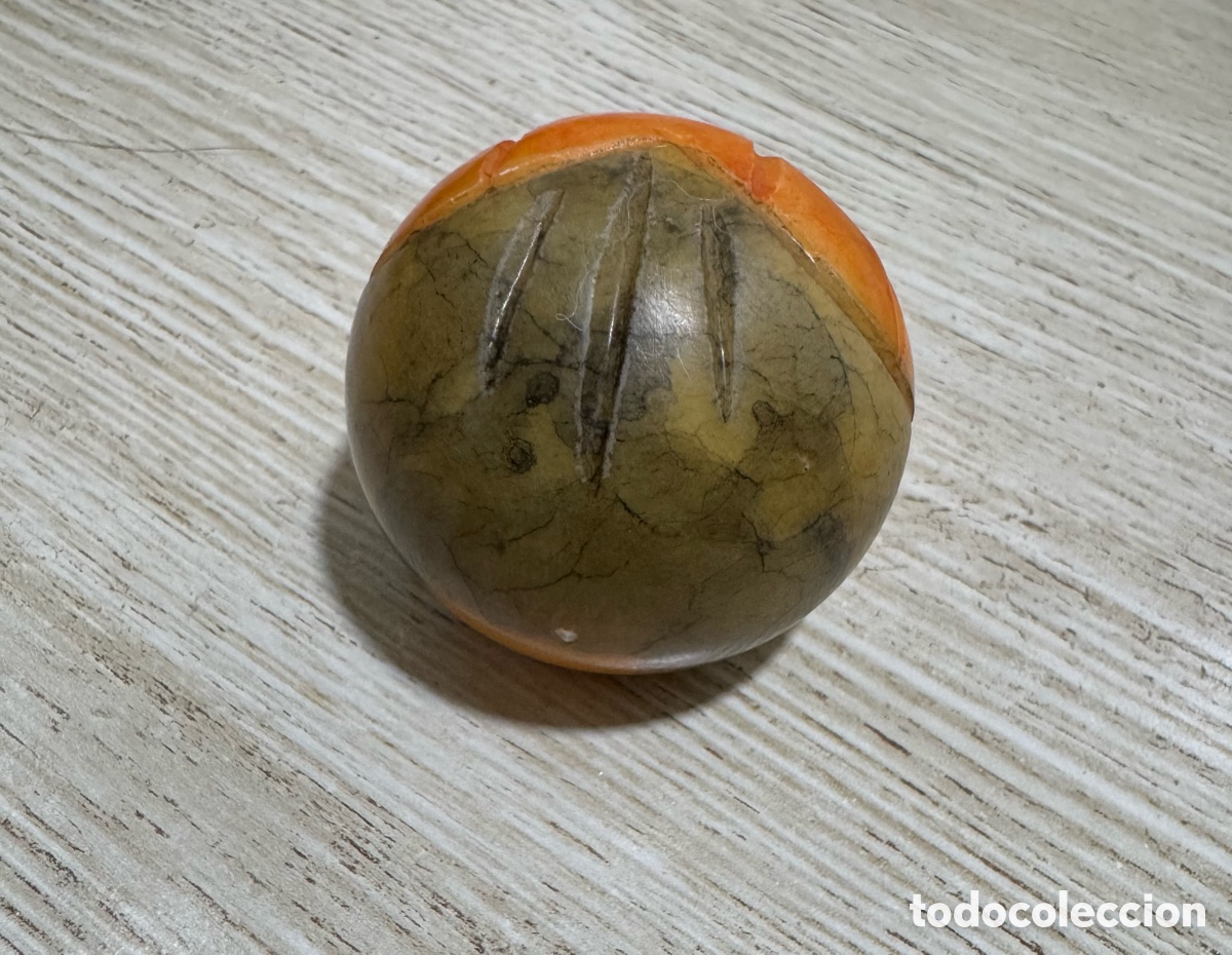 Coleccionismo: B&uacute;ho pisapapeles de alabastro - Foto 2