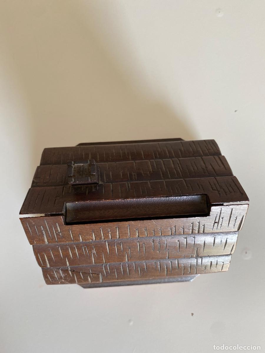 Coleccionismo: Pitillera de mesa de madera, a&ntilde;os 40 - Foto 5