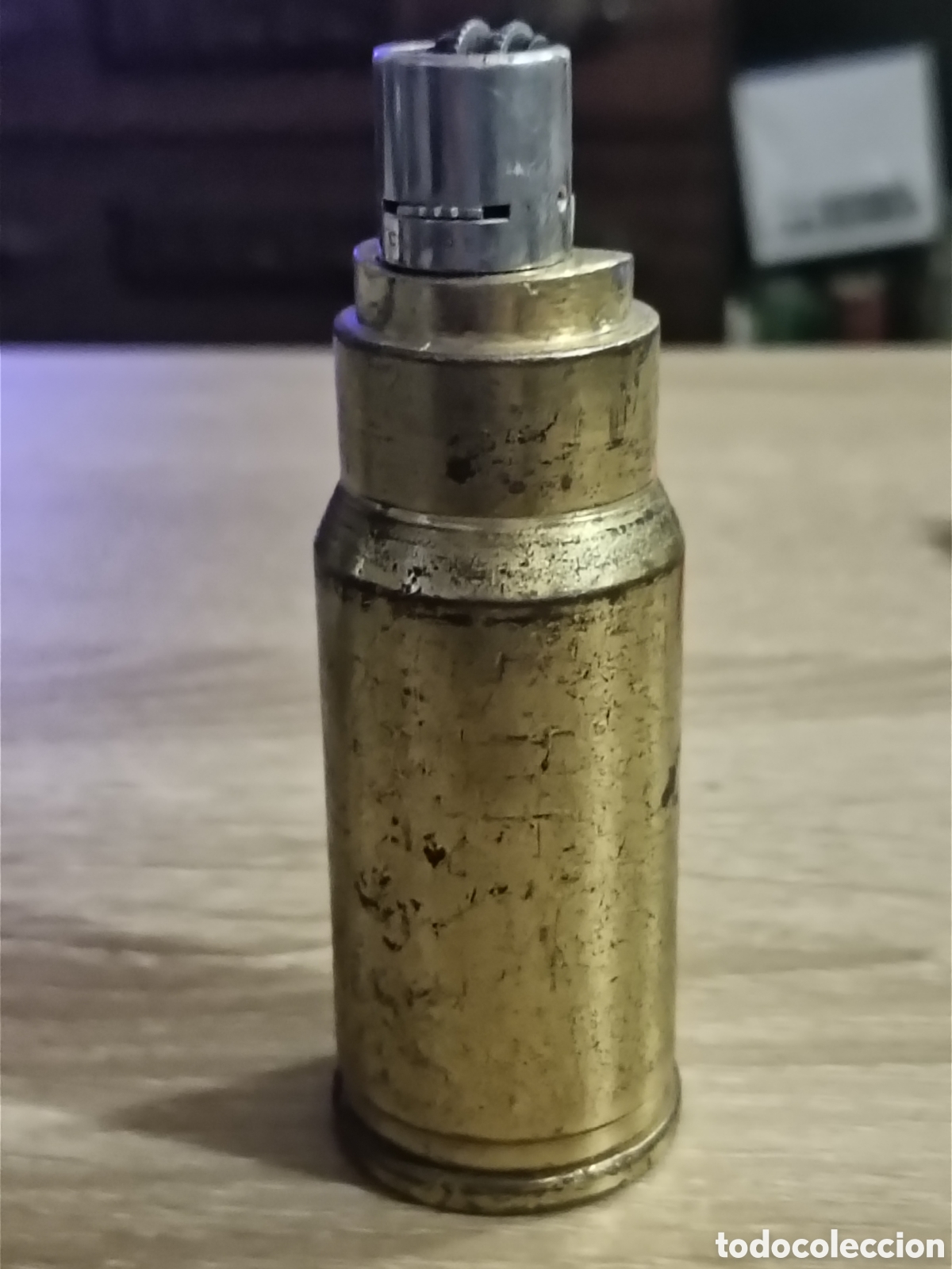 Coleccionismo: Antiguo Mechero Clipper en Funda Met&aacute;lica Bala