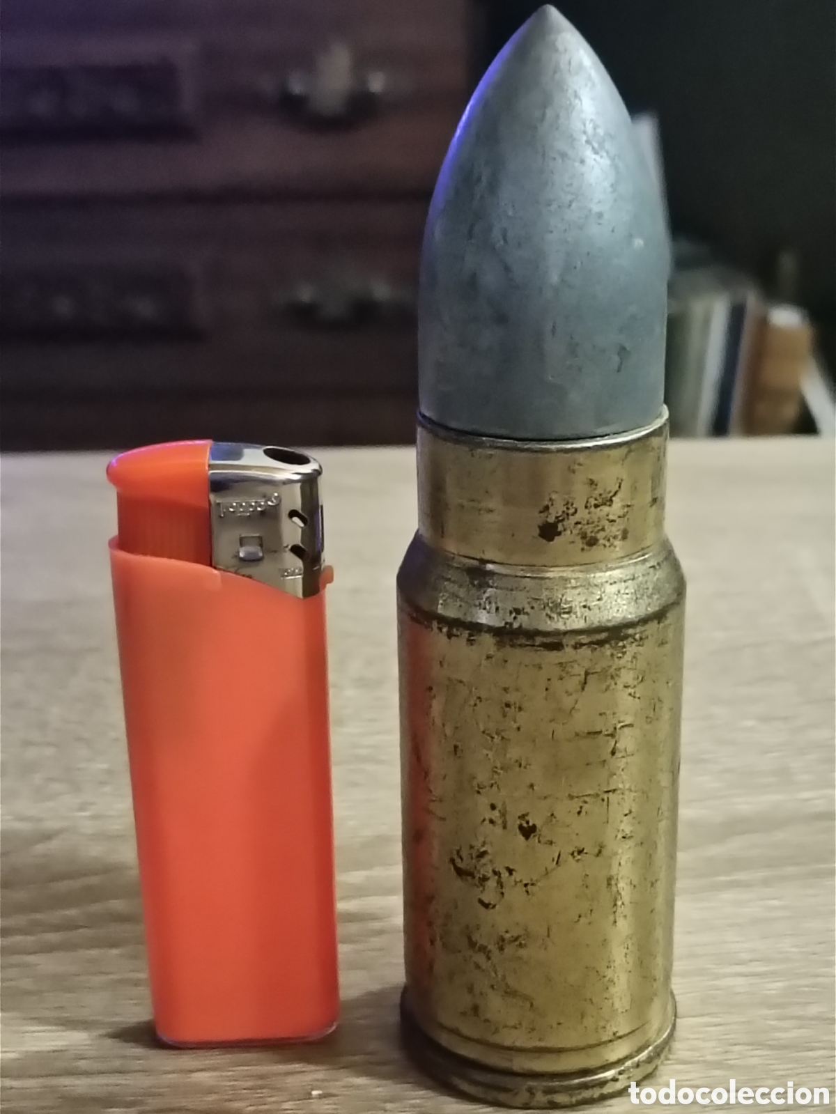Coleccionismo: Antiguo Mechero Clipper en Funda Met&aacute;lica Bala