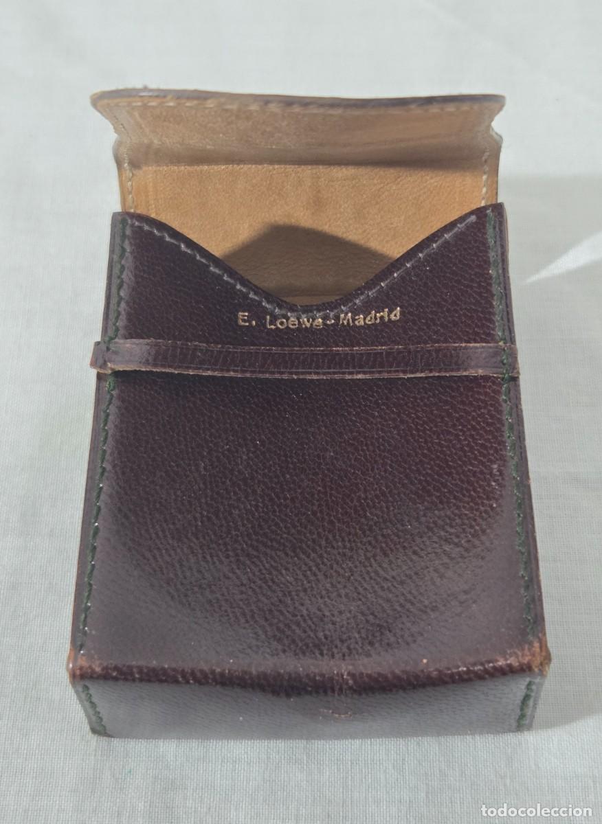 Coleccionismo: Pitillera de cuero Loewe Madrid - Foto 8