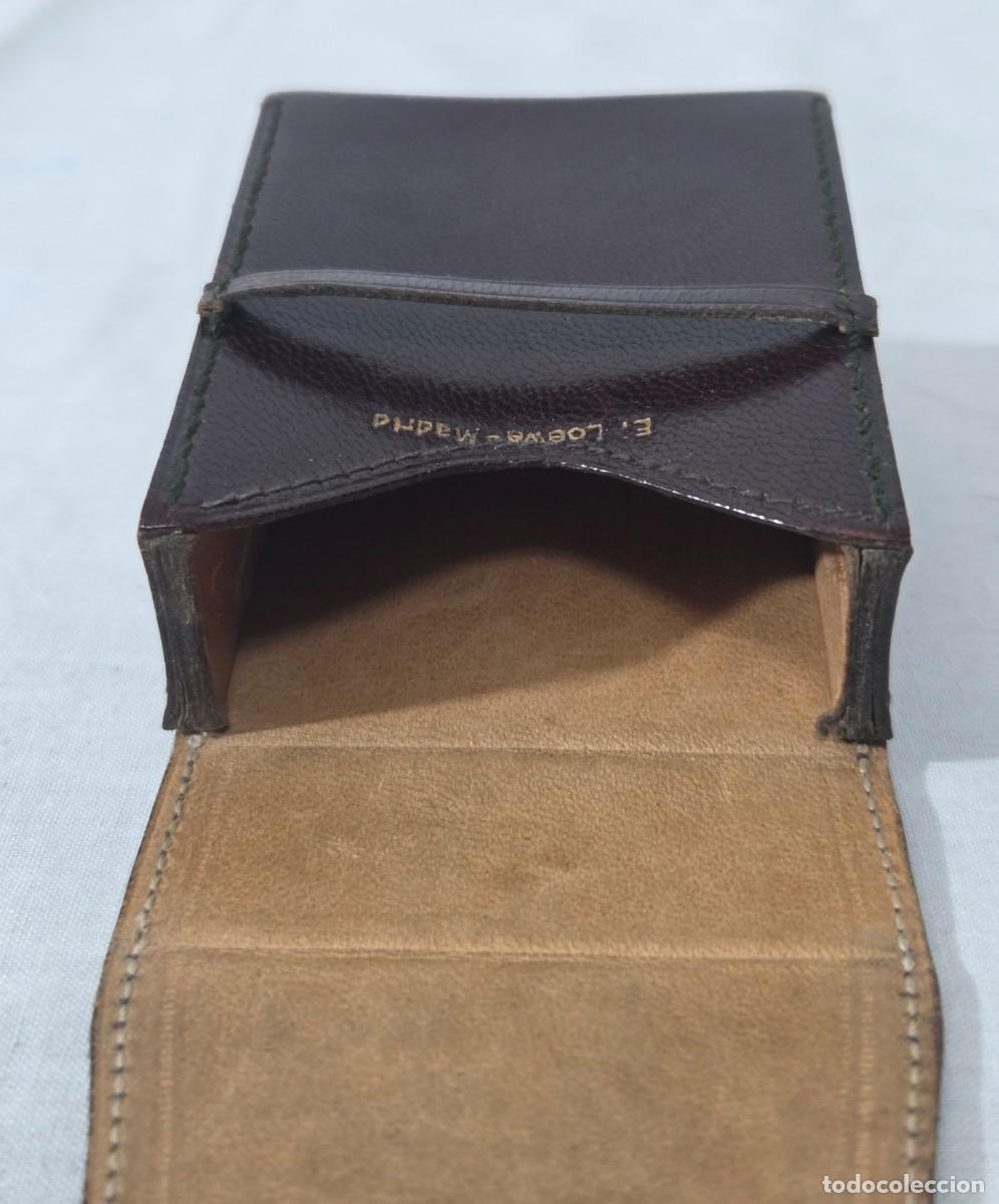 Coleccionismo: Pitillera de cuero Loewe Madrid - Foto 9