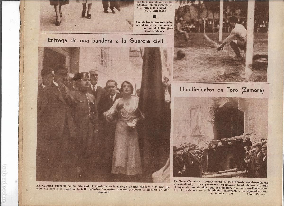 Coleccionismo: A&Ntilde;O 1932 RECORTE PRENSA TORO ZAMORA HUNDIMIENTOS POR LA DEFICIENTE CONSTRUCCION DEL ALCANTARILLADO