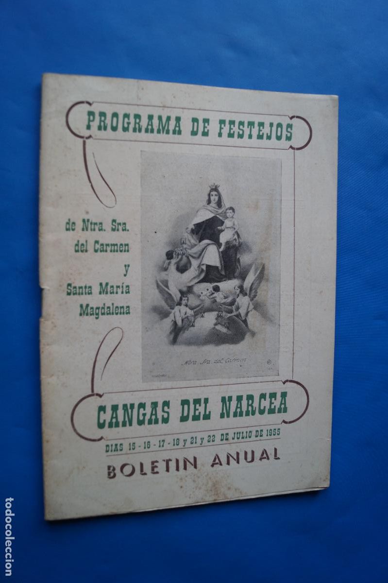 Coleccionismo: PROGRAMA DE FESTEJOS. CANGAS DEL NARCEA. 1955 - Foto 1