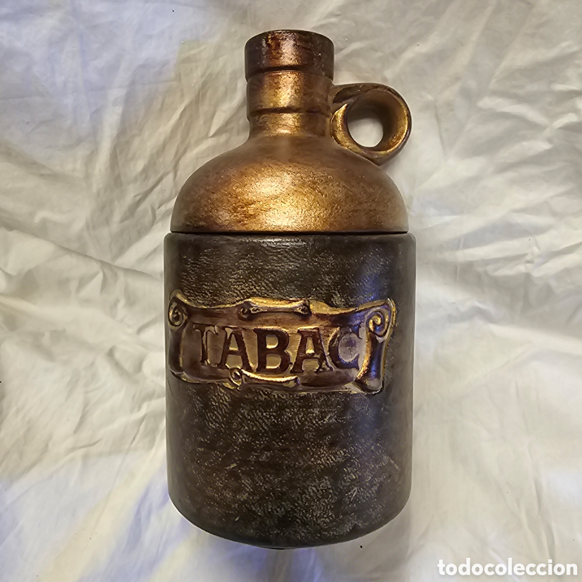 Coleccionismo: Antiguo tarro de tabaco ceramica - Foto 1