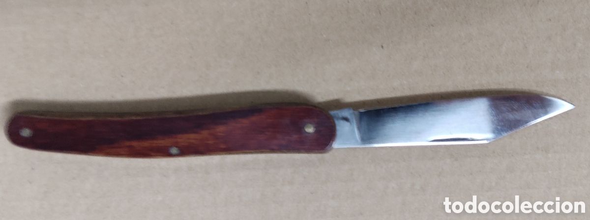 Coleccionismo: Peque&ntilde;a navaja, mango de madera - Foto 2