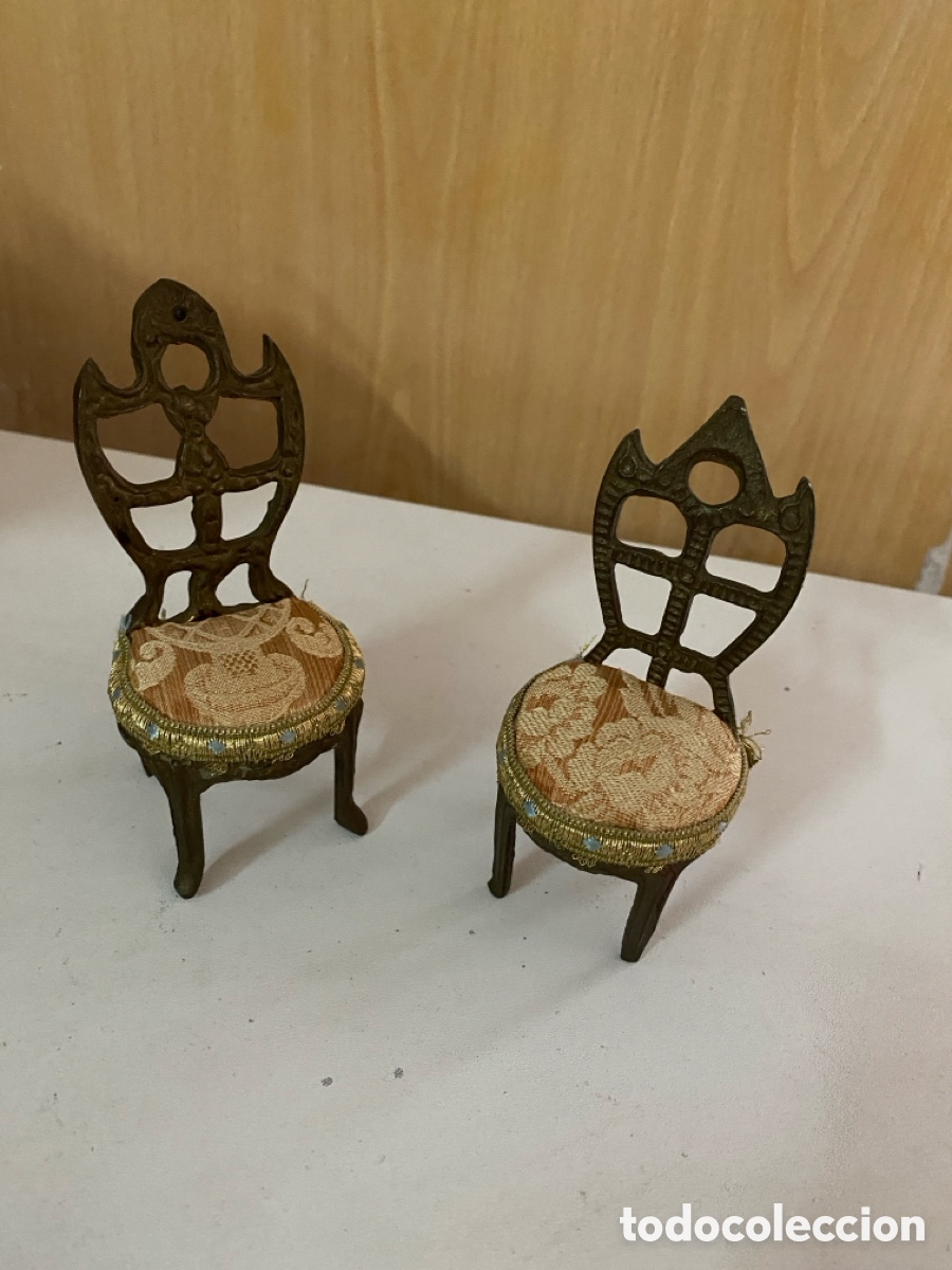 Coleccionismo: Lote de dos sillas de metal - Foto 2