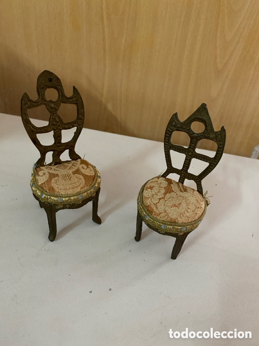 Coleccionismo: Lote de dos sillas de metal - Foto 1
