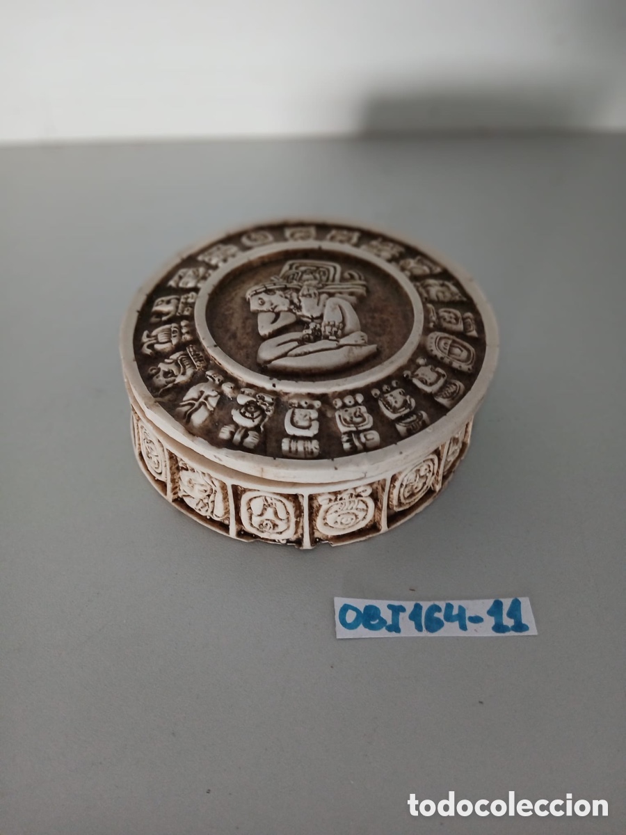 Coleccionismo: Caja joyero de madera maya - Foto 1