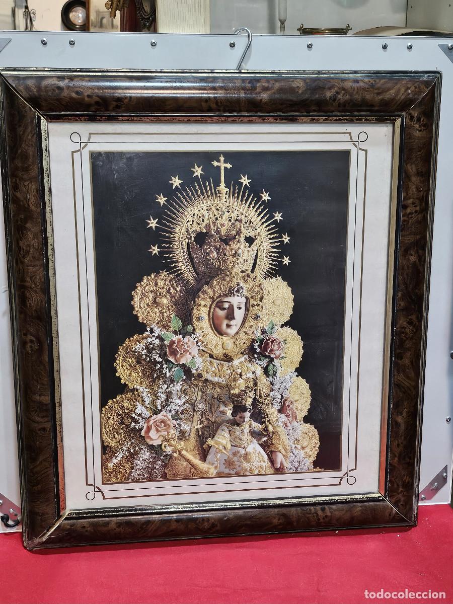 Coleccionismo: cuadro religioso con la virgen del rocio - Foto 1
