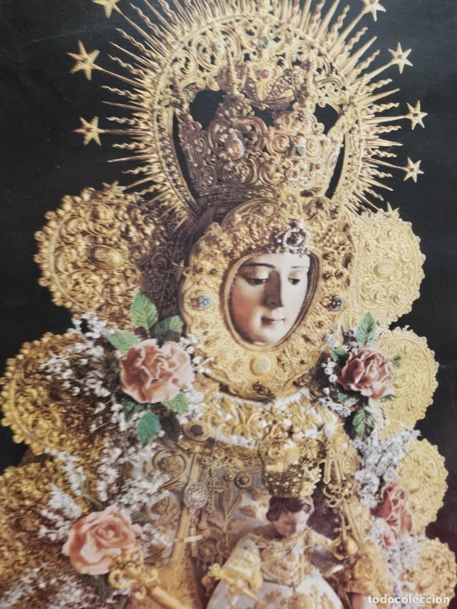 Coleccionismo: cuadro religioso con la virgen del rocio - Foto 3