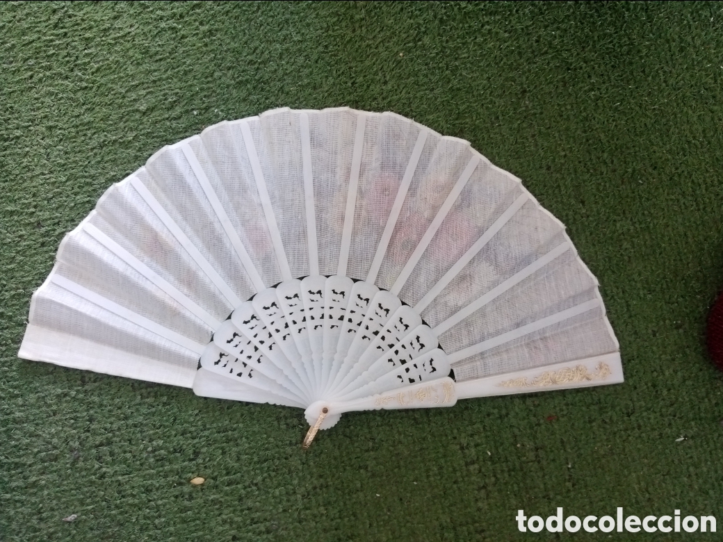 Coleccionismo: Abanico blanco antiguo - Foto 2