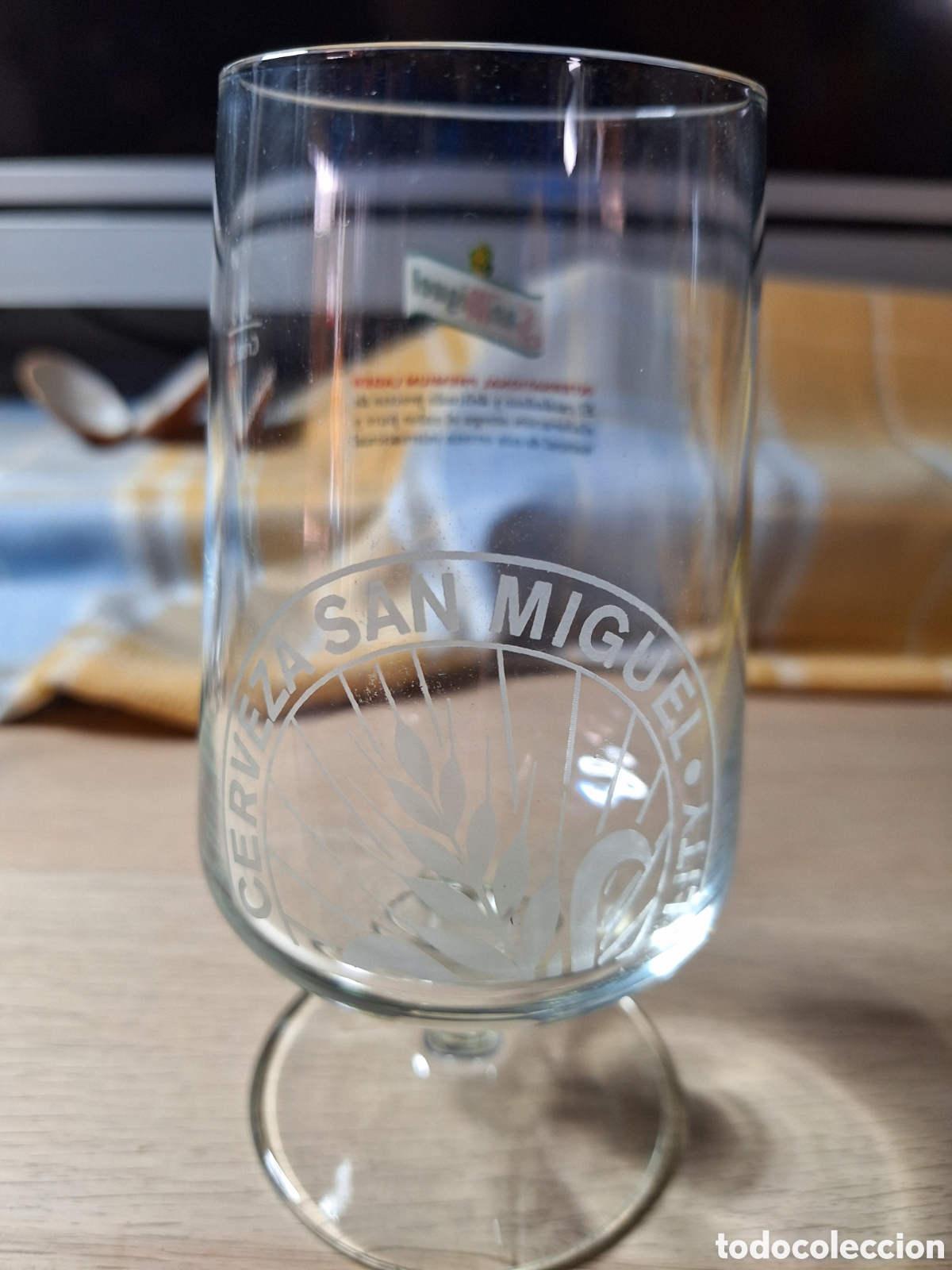 Coleccionismo: Copa cerveza san miguel.